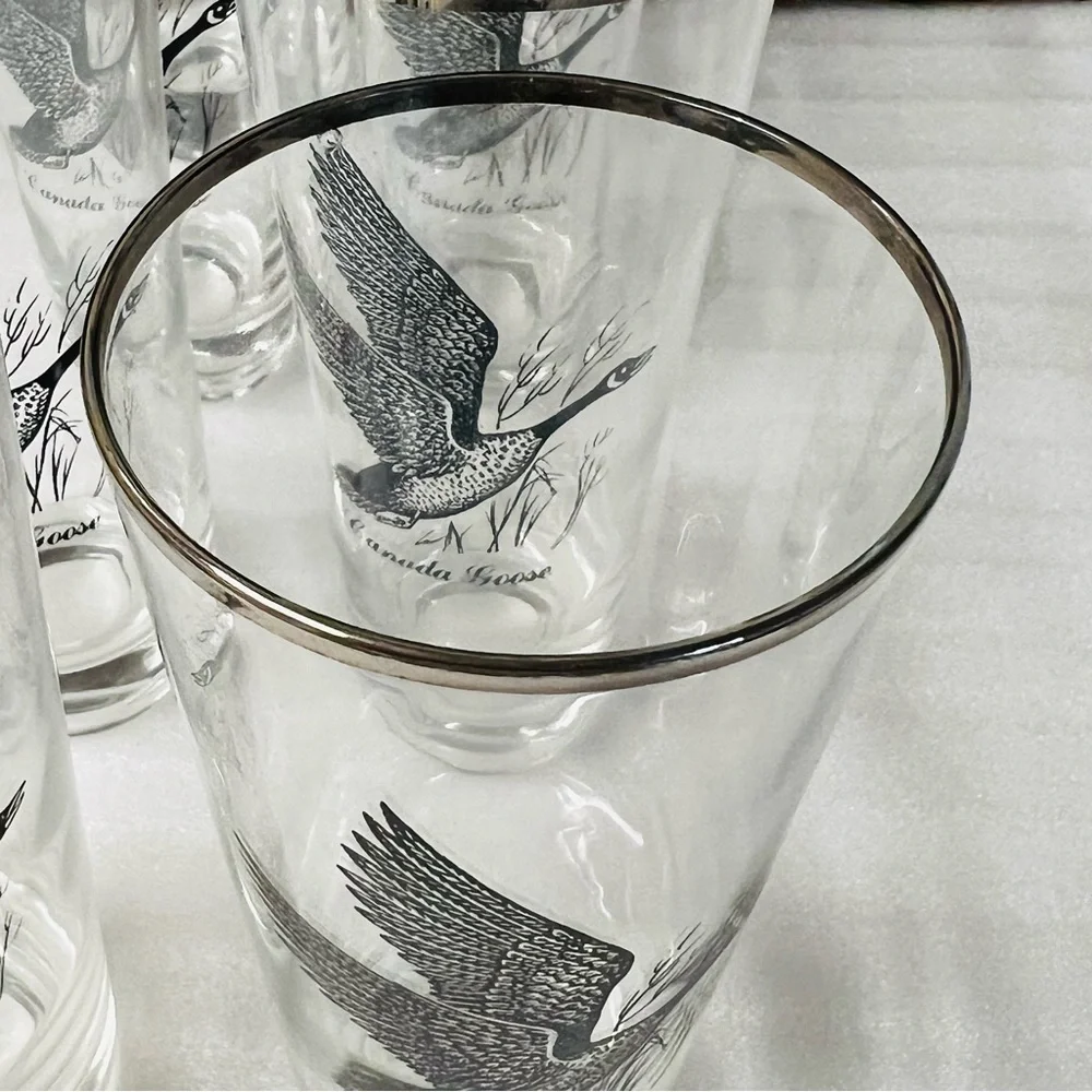 Sportsman by Federal Glass Set of 8 Canada Goose Highball or Tumbler Glasses